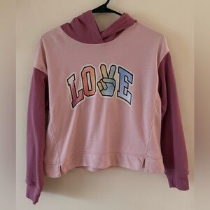 {Old Navy}-Size: XL (14/16)-Pink and Purple Love Hoodie